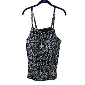 Jinxueer Navy Cream Padded No Wire Tankini Top Only Size 20 W